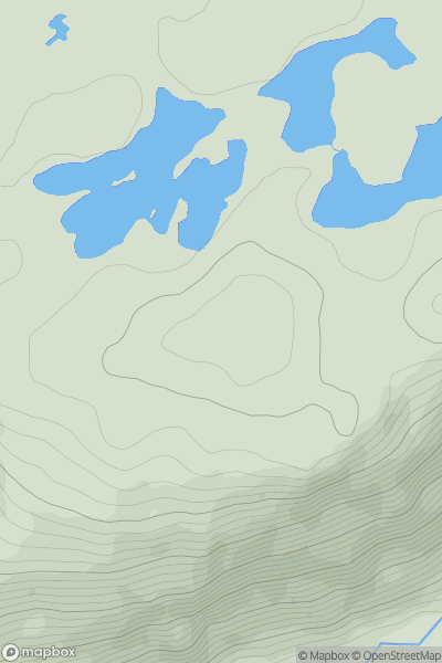 Thumbnail image for Creag an Fhir-eoin [Glen Albyn and the Monadh Liath] [NH428028] showing contour plot for surrounding peak
